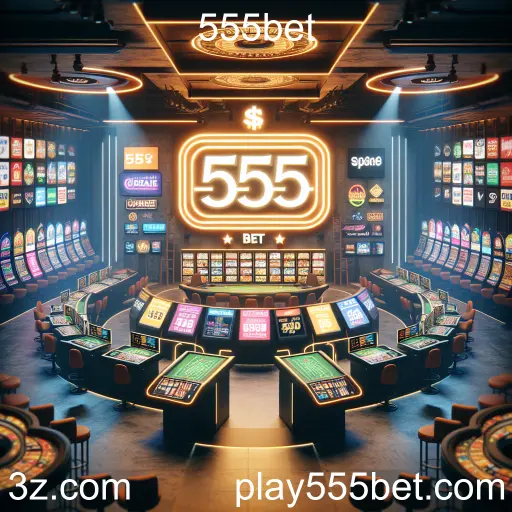 Imagem promocional da 555bet mostrando a plataforma e suas vantagens